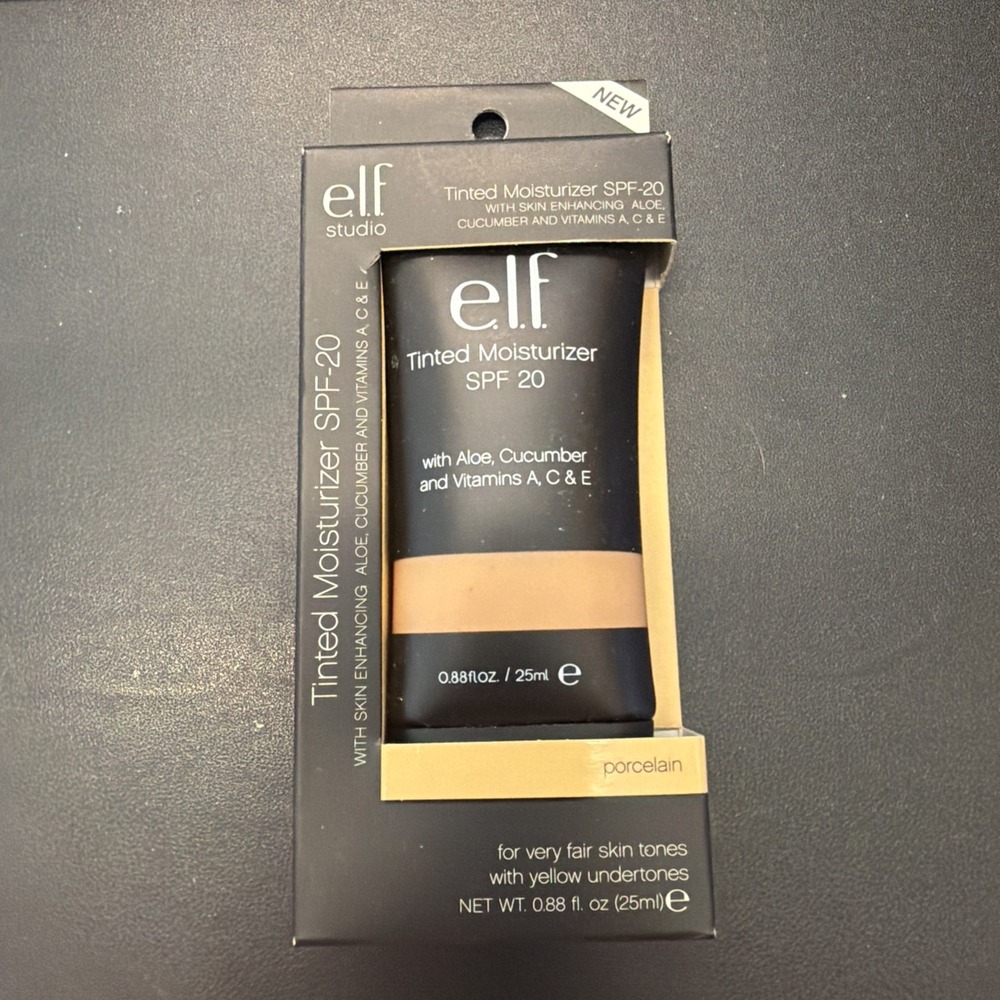 e.l.f. Studio Tinted Moisturizer SPF 20 Porcelain 0.88 oz Discontinued NEW
